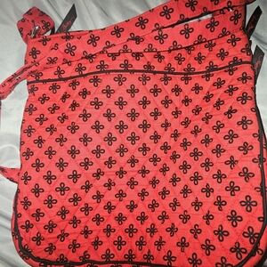 Vera Bradley Red and Black Floral Satchel